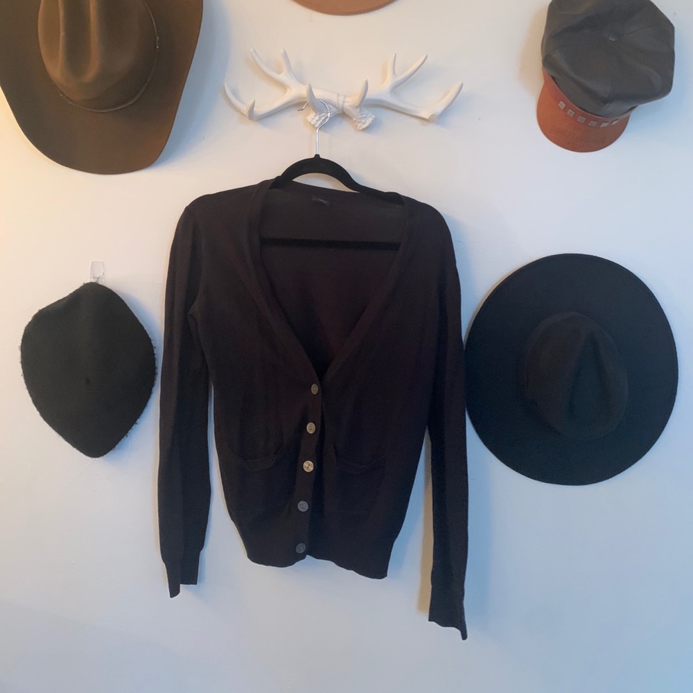 Black cardigan